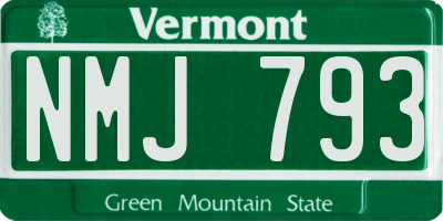VT license plate NMJ793