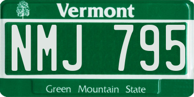 VT license plate NMJ795