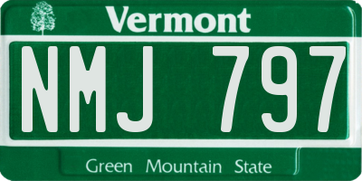 VT license plate NMJ797