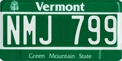VT license plate NMJ799