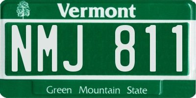 VT license plate NMJ811