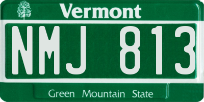 VT license plate NMJ813
