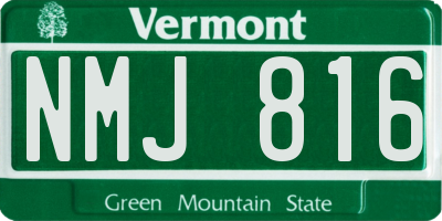 VT license plate NMJ816