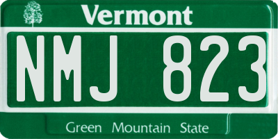 VT license plate NMJ823