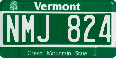 VT license plate NMJ824