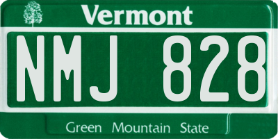 VT license plate NMJ828