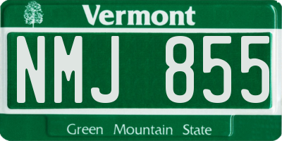 VT license plate NMJ855