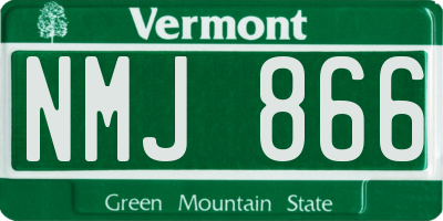 VT license plate NMJ866