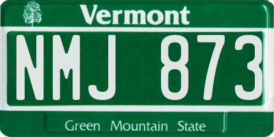 VT license plate NMJ873