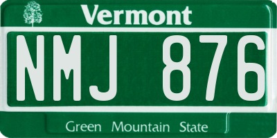 VT license plate NMJ876