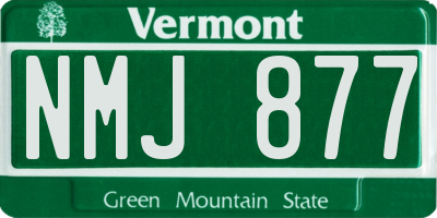 VT license plate NMJ877