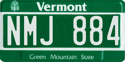 VT license plate NMJ884