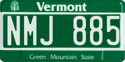 VT license plate NMJ885