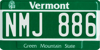 VT license plate NMJ886