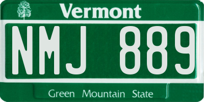 VT license plate NMJ889