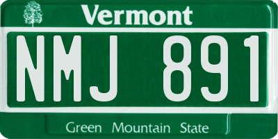 VT license plate NMJ891