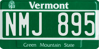 VT license plate NMJ895