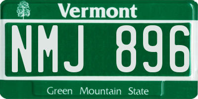 VT license plate NMJ896