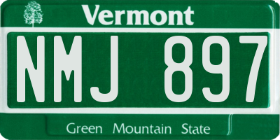 VT license plate NMJ897