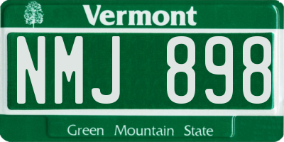 VT license plate NMJ898