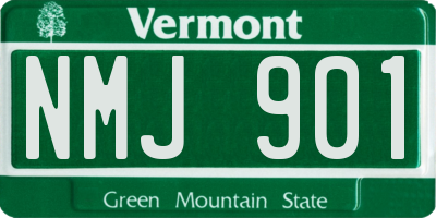 VT license plate NMJ901