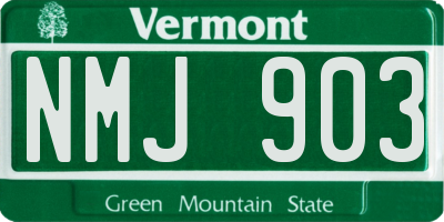VT license plate NMJ903