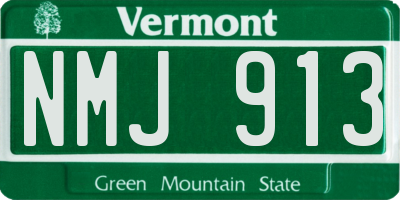 VT license plate NMJ913