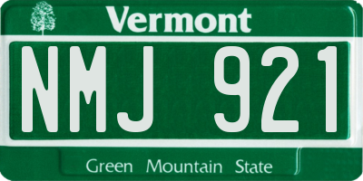 VT license plate NMJ921