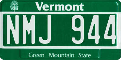 VT license plate NMJ944
