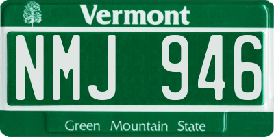 VT license plate NMJ946