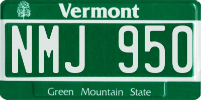 VT license plate NMJ950