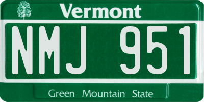 VT license plate NMJ951