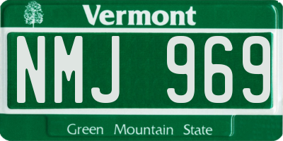 VT license plate NMJ969