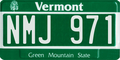 VT license plate NMJ971