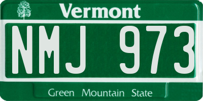 VT license plate NMJ973