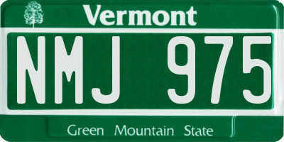 VT license plate NMJ975