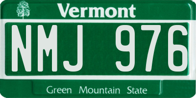 VT license plate NMJ976