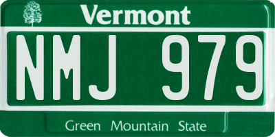 VT license plate NMJ979