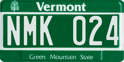 VT license plate NMK024