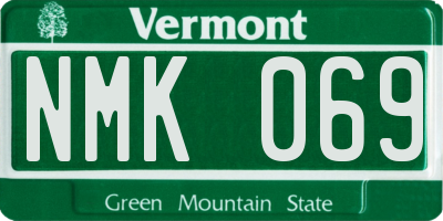 VT license plate NMK069