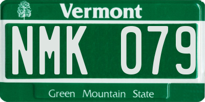 VT license plate NMK079