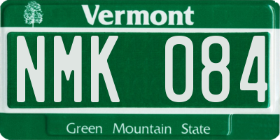 VT license plate NMK084