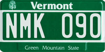 VT license plate NMK090