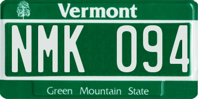 VT license plate NMK094