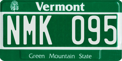 VT license plate NMK095