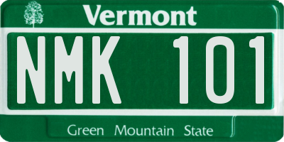 VT license plate NMK101