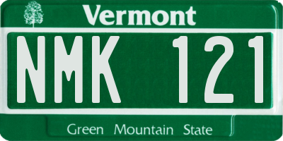 VT license plate NMK121