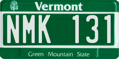 VT license plate NMK131
