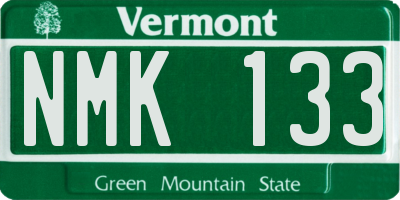 VT license plate NMK133