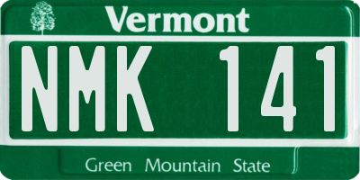 VT license plate NMK141